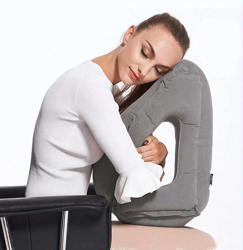 Inflatable Air Cushion Travel Headrest Chin Support for Airplane Office Pillow - Smiths Picks - Personal Care