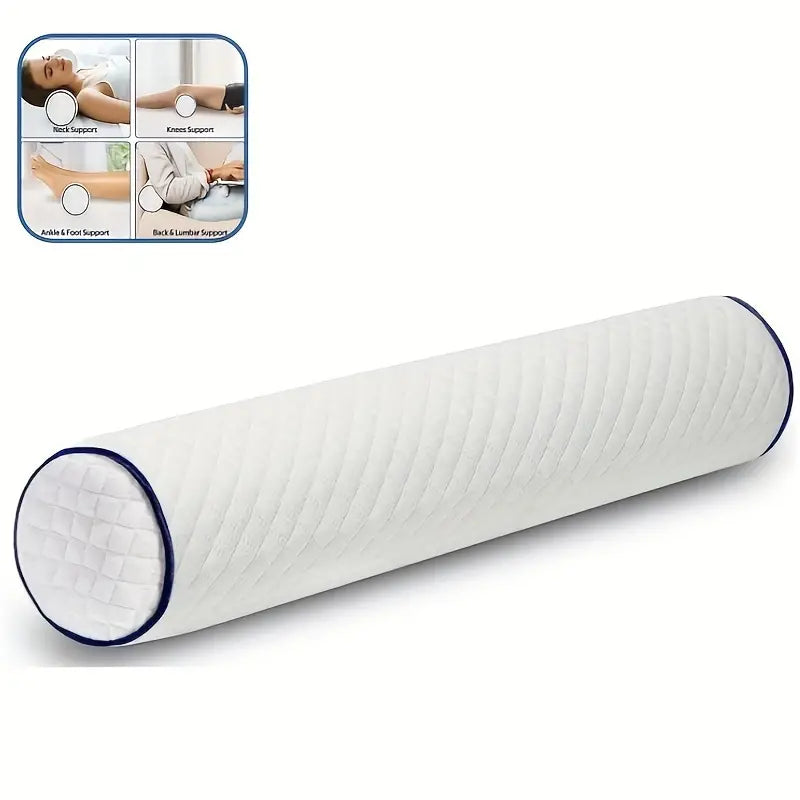 Cervical Round Neck Memory Foam Roll Bolster Pillow, Support For Sleeping For Bed, Legs, Back And Yoga - Smiths Picks - Personal Care