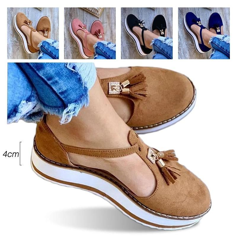 Women's Orthopedic Casual Platform Flat Comfort Shoes, Breathable Leather Walking Shoes High Damping Soles, 8 Unique Colors - Smiths Picks - Orthopedic Shoes & Sandals