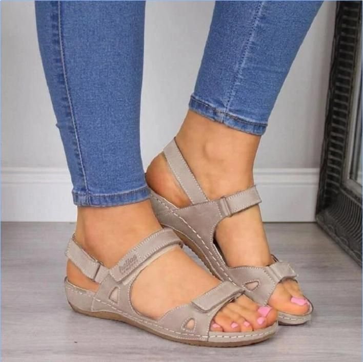 Premium Summer Walking Casual Women Shoes With Faux Leather Arch-Support Orthopedic Design - Smiths Picks - Orthopedic Shoes & Sandals