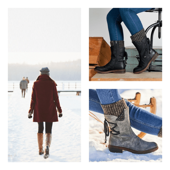 FleekComfy™ Women's Winter Warm Back Lace Up Snow Boots, 6 Colors - Smiths Picks - Winter Boots & Accessories