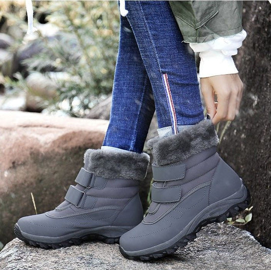 Women Thick Fur Padded Boots Cozy Outdoor Waterproof Winter Snow Orthopedic Shoes - Smiths Picks - Winter Boots & Accessories