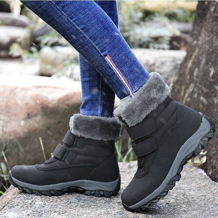 Women Thick Fur Padded Boots Cozy Outdoor Waterproof Winter Snow Orthopedic Shoes - Smiths Picks - Winter Boots & Accessories