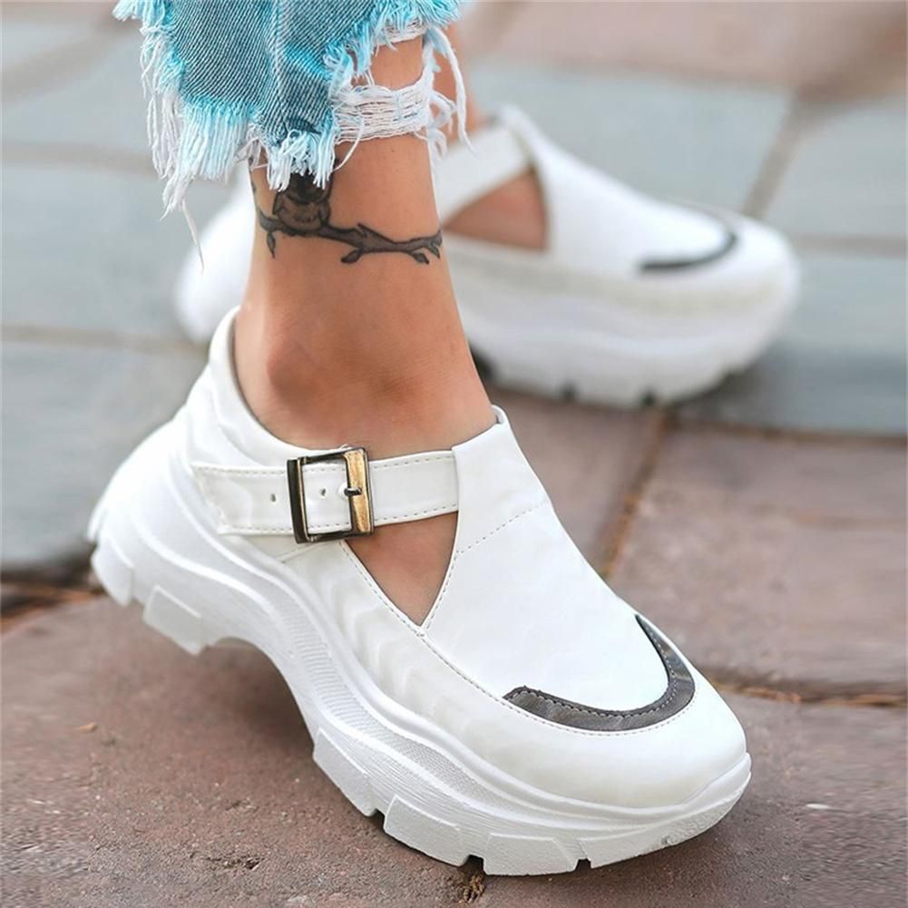 Women Sneakers Solid Color Platform Thick Bottom Ladies Flats Breathable Vulcanized Shoes Casual Female Sports Shoes 2022 - Smiths Picks - Orthopedic Shoes & Sandals