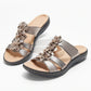 Leather Orthopedic Sandals For Women Soft Unique Flower Detail - Smiths Picks - Orthopedic Shoes & Sandals