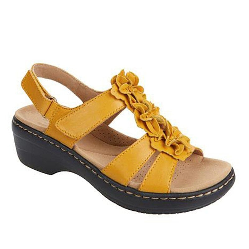 Orthopedic Comfortable Sandals Women Round Toe Summer Flower Slippers - Smiths Picks - Orthopedic Shoes & Sandals