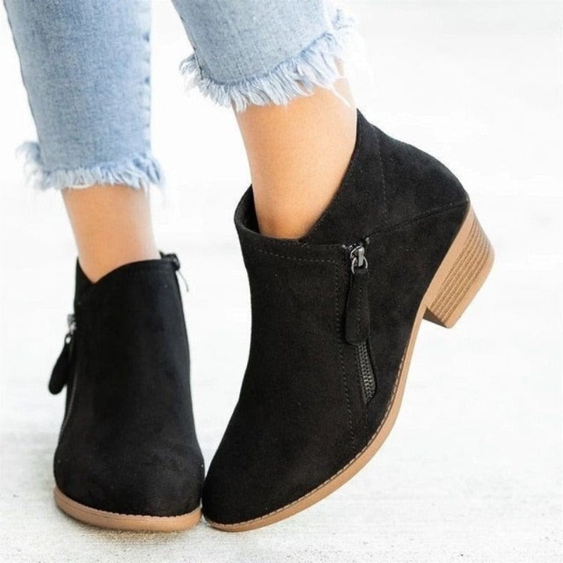 Women Arch Support Orthopedic Warm Suede Leather Winter Snow Ankle Boots - Smiths Picks - Winter Boots & Accessories