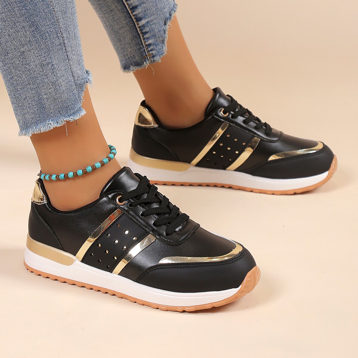 Women Shoes Leather Breathable Comfy Summer Platform Sneakers - Smiths Picks - Orthopedic Shoes & Sandals
